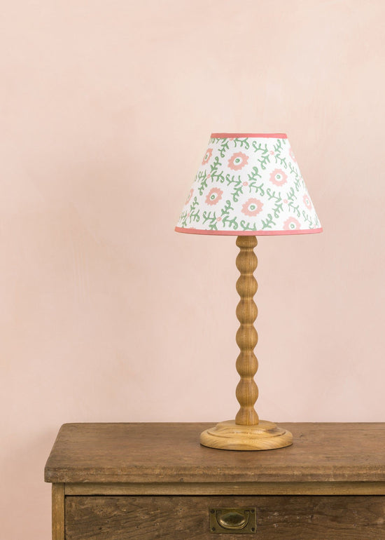 Folk Flower Lampshade - Pink / Green