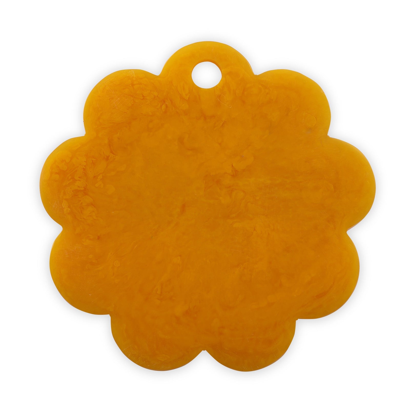 Scallop Resin Cheese Charcuterie Board, Mustard - 9 Inches