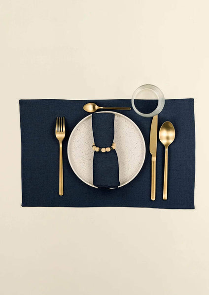 The Navy Blue Linen Placemat