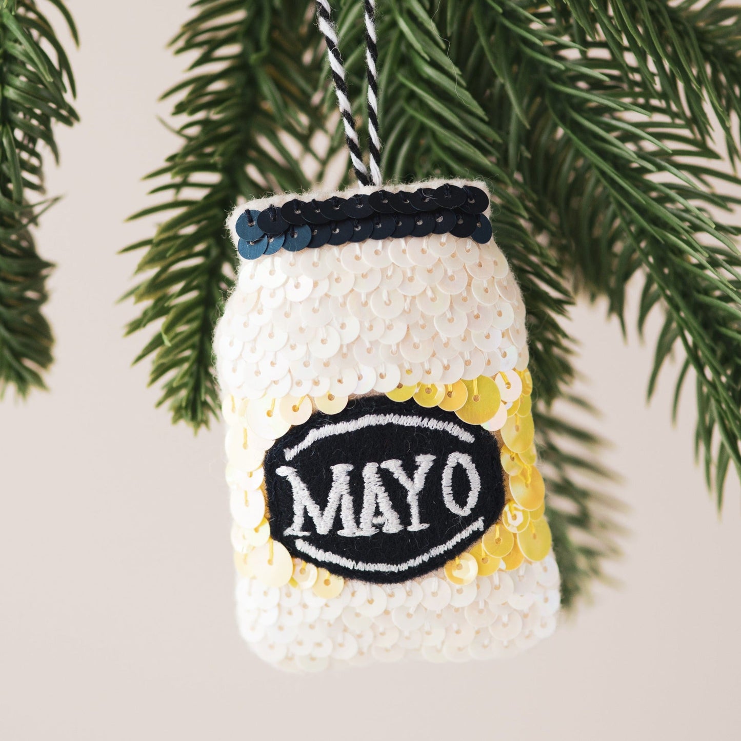 Mayonnaise Sequin Hanging Ornament