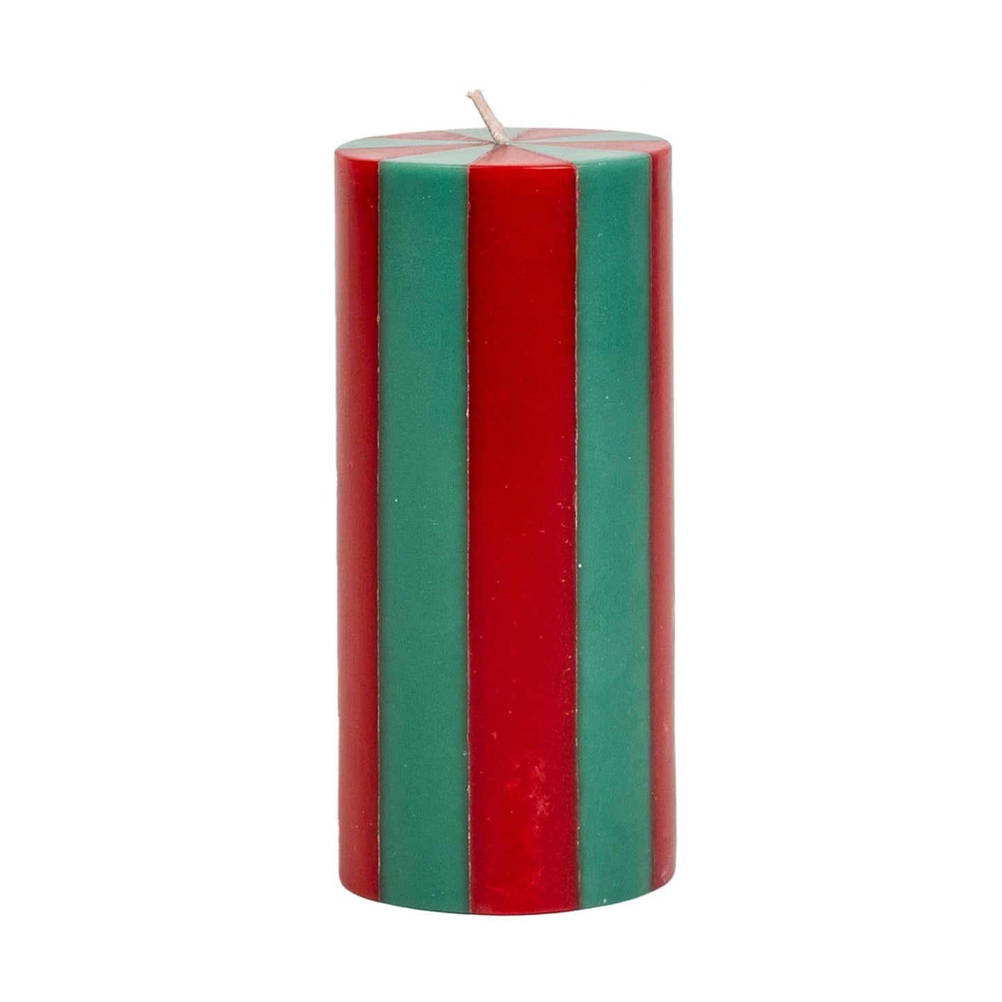 Medium Pillar Candle - Racing Red / Green