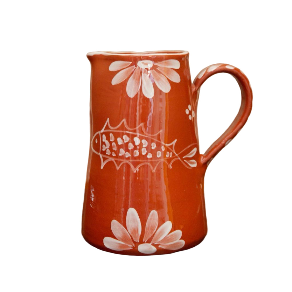Anthologist Ceramic Water Jug Red Clay, Psari