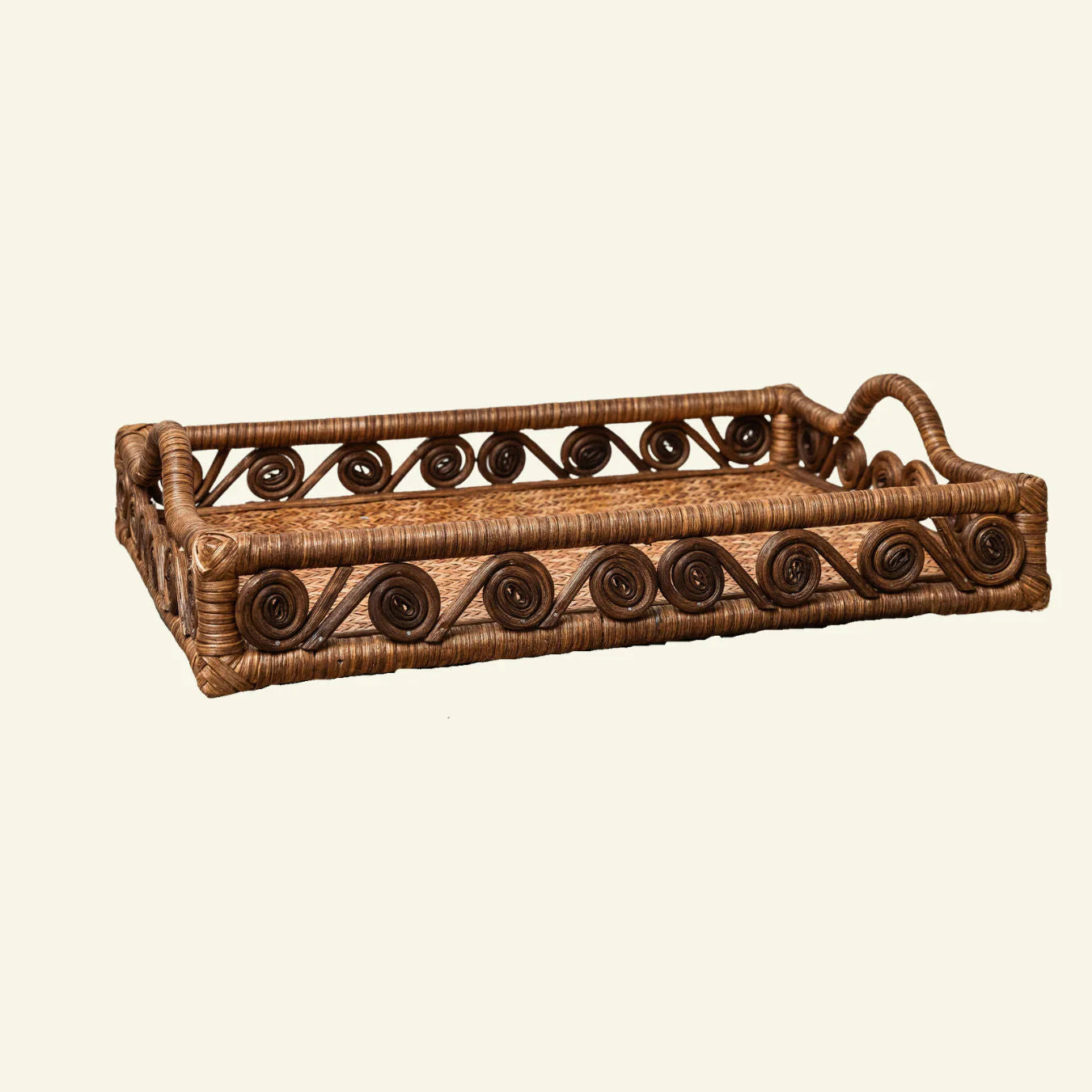 Ivy Rattan Tray (Teak)