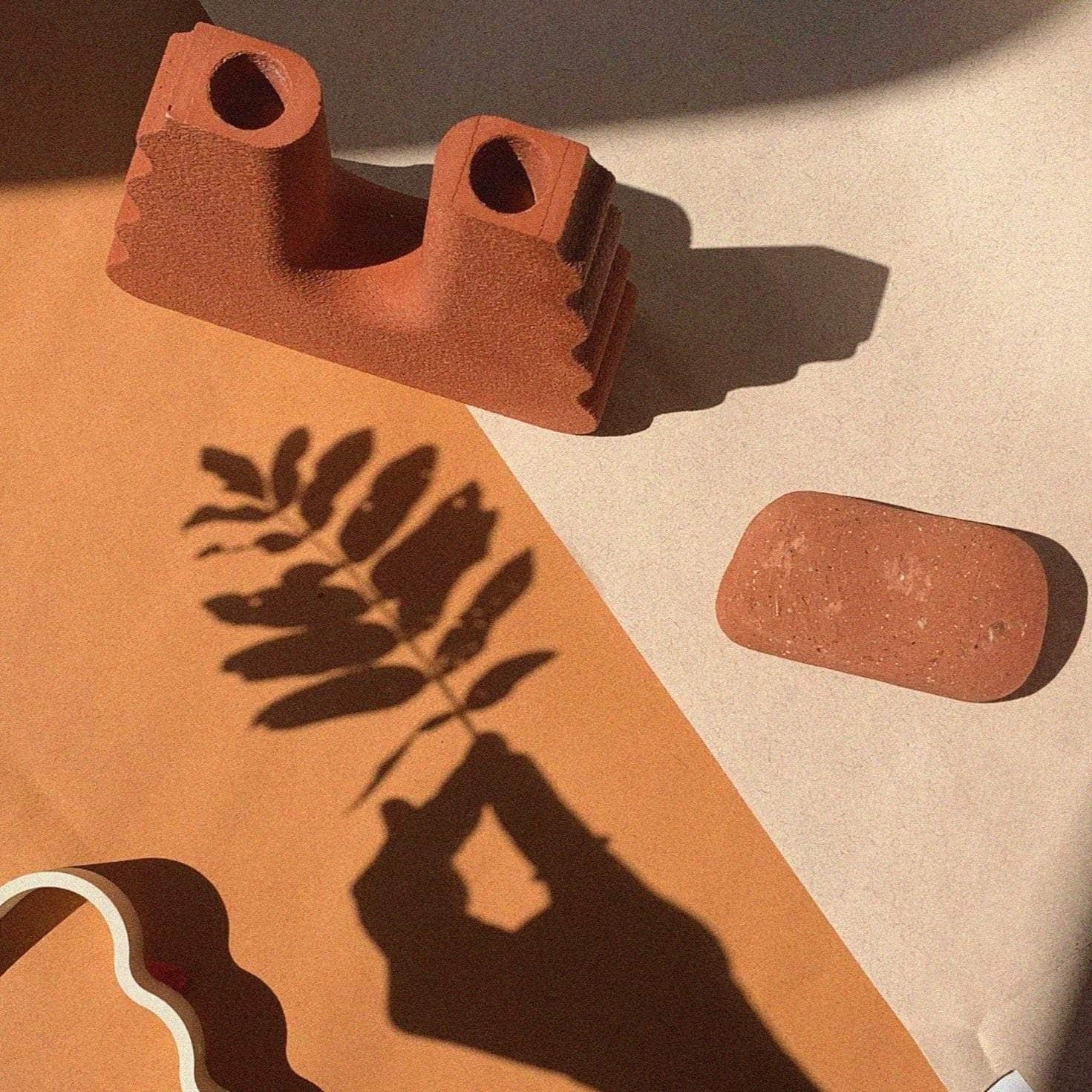 Candles Holder - Burnt Ochre