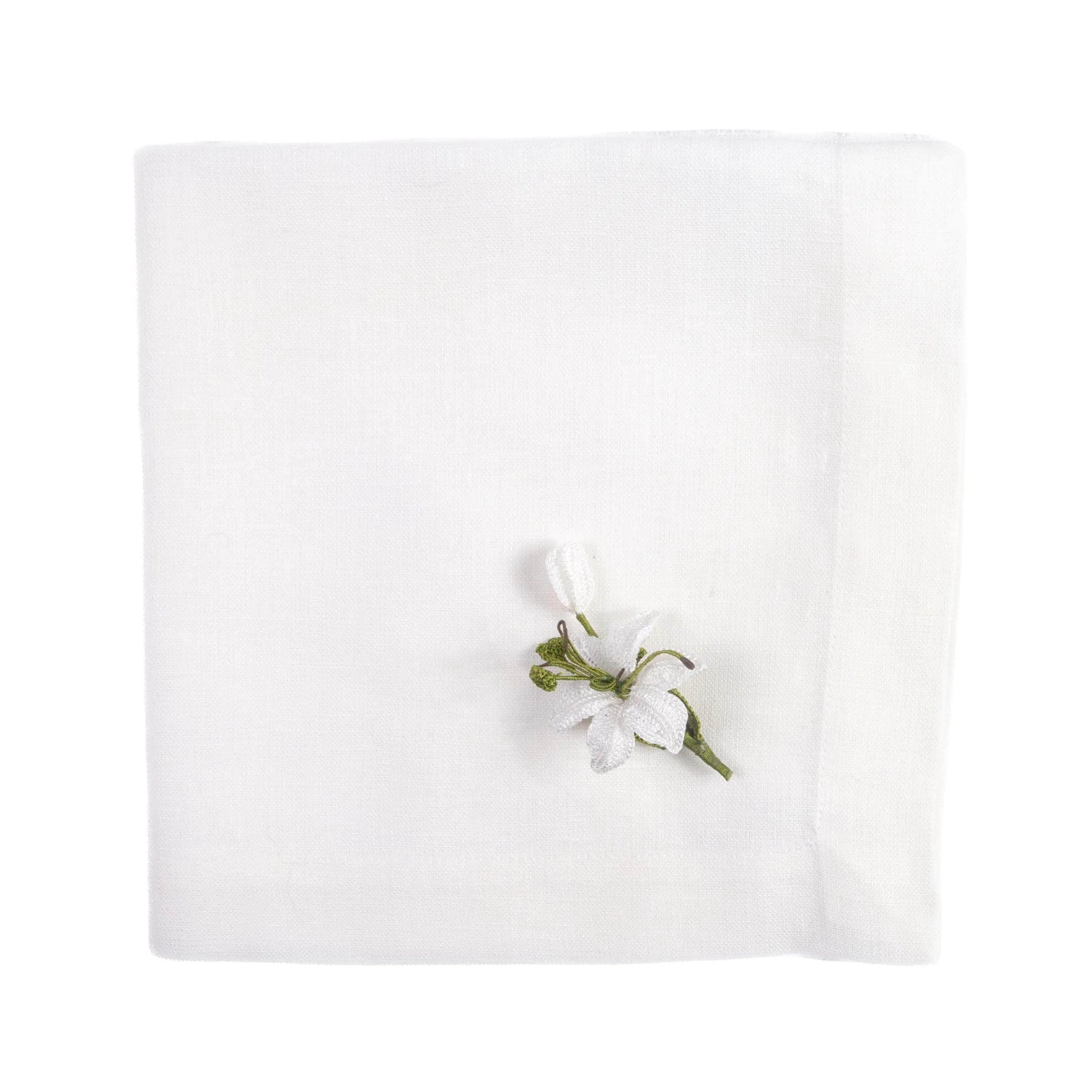 Dinner Napkin w/ Lily Pin