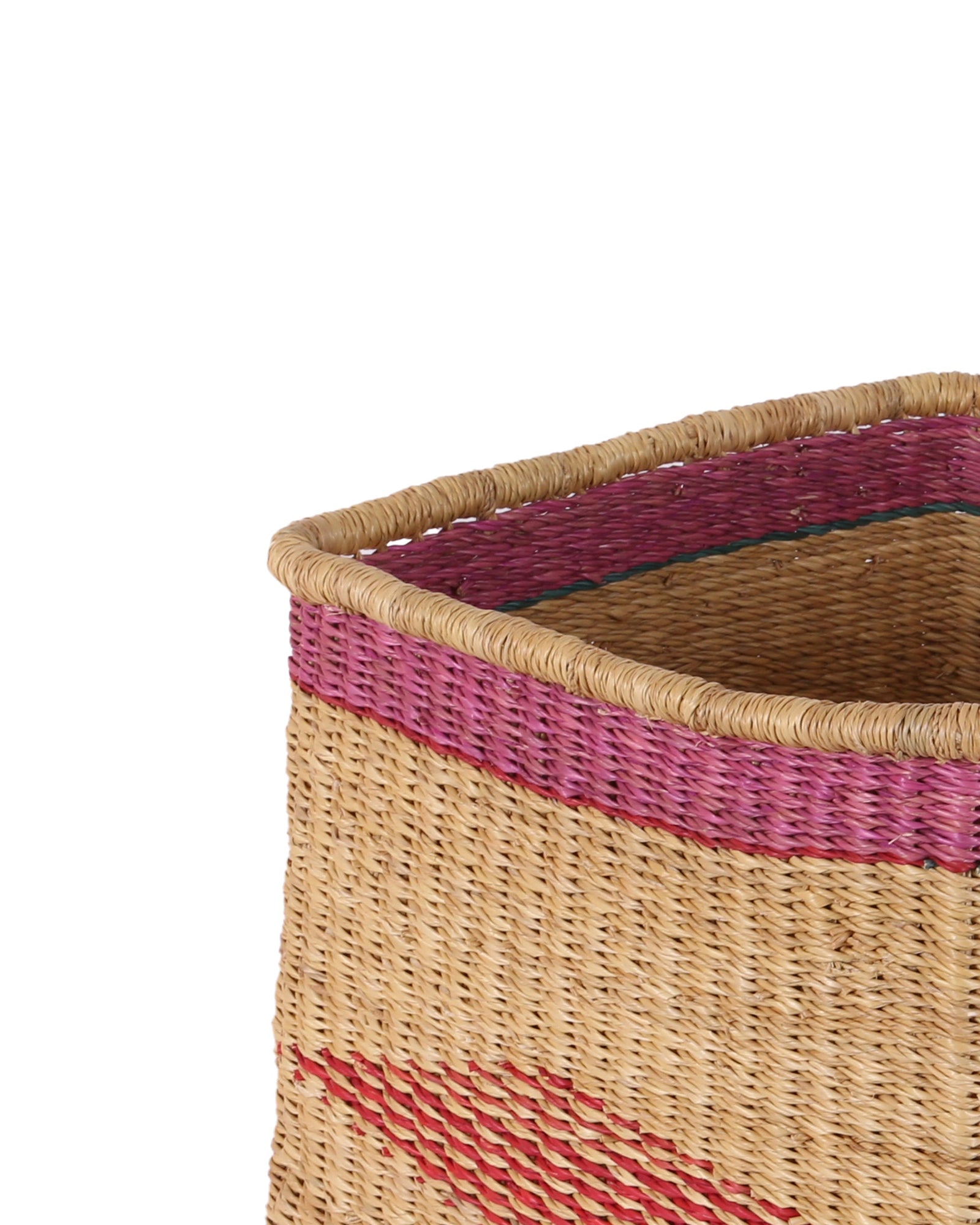 ABRONOMA: Pink, Blue and Red Square Storage Basket