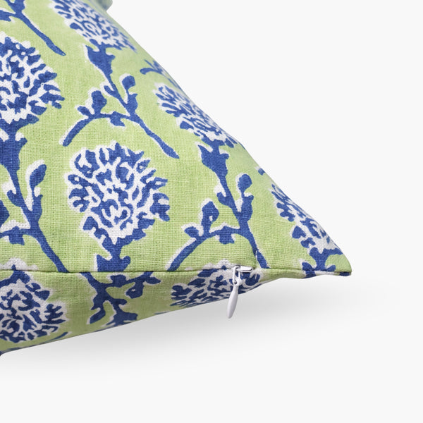 Nikhar Pure Linen Throw Pillow Cover - Lily Green