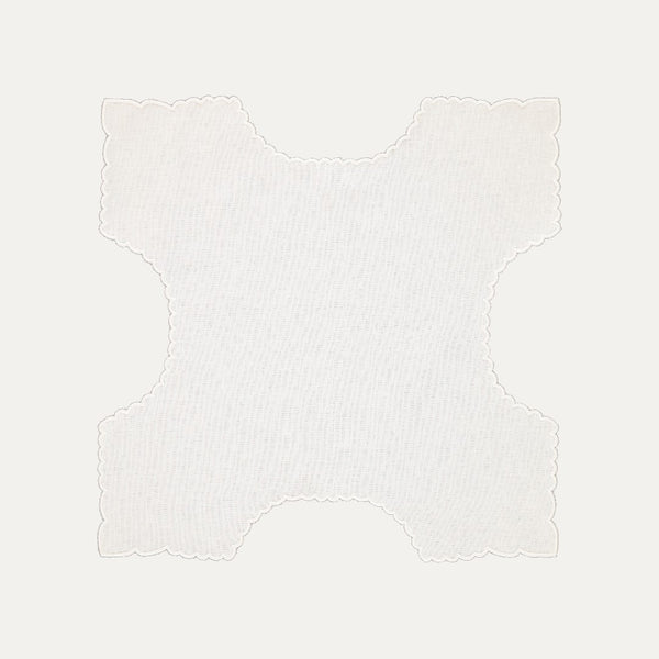 White-on-White Bread Basket Cloth