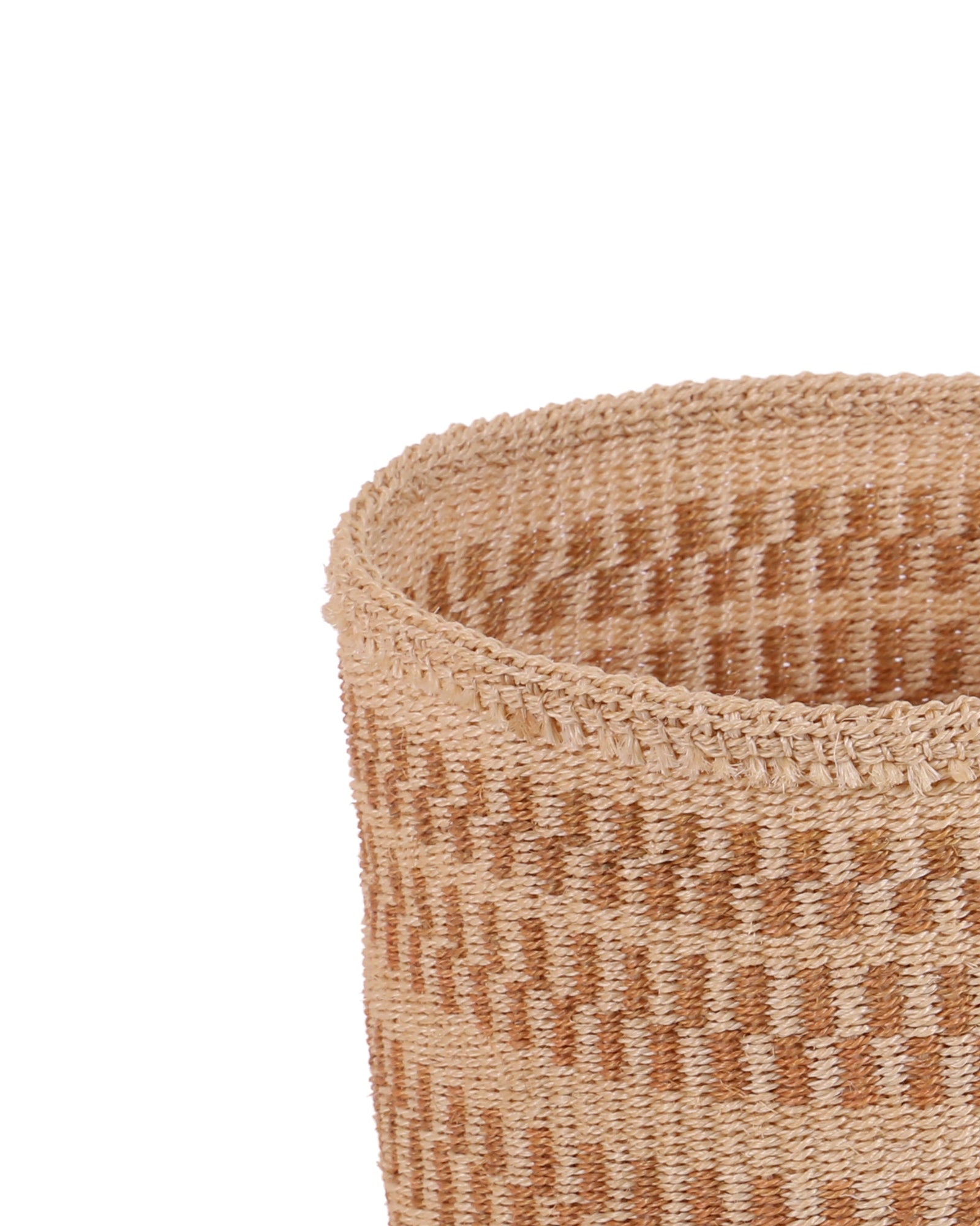 MAUA: Small Gold and Natural Sisal Basket