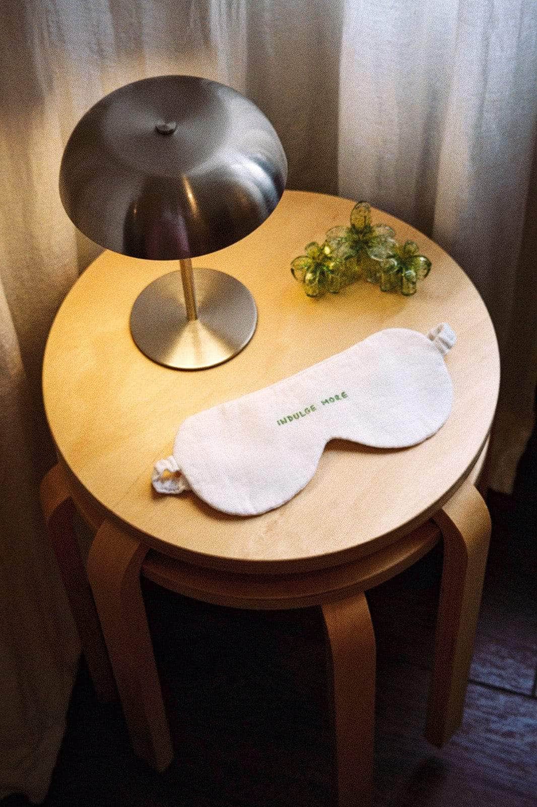 Indulge More' Linen Eye Mask
