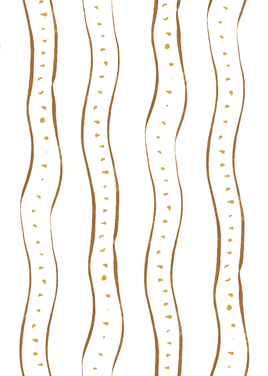 Rayure, Nutmeg Linen Fabric