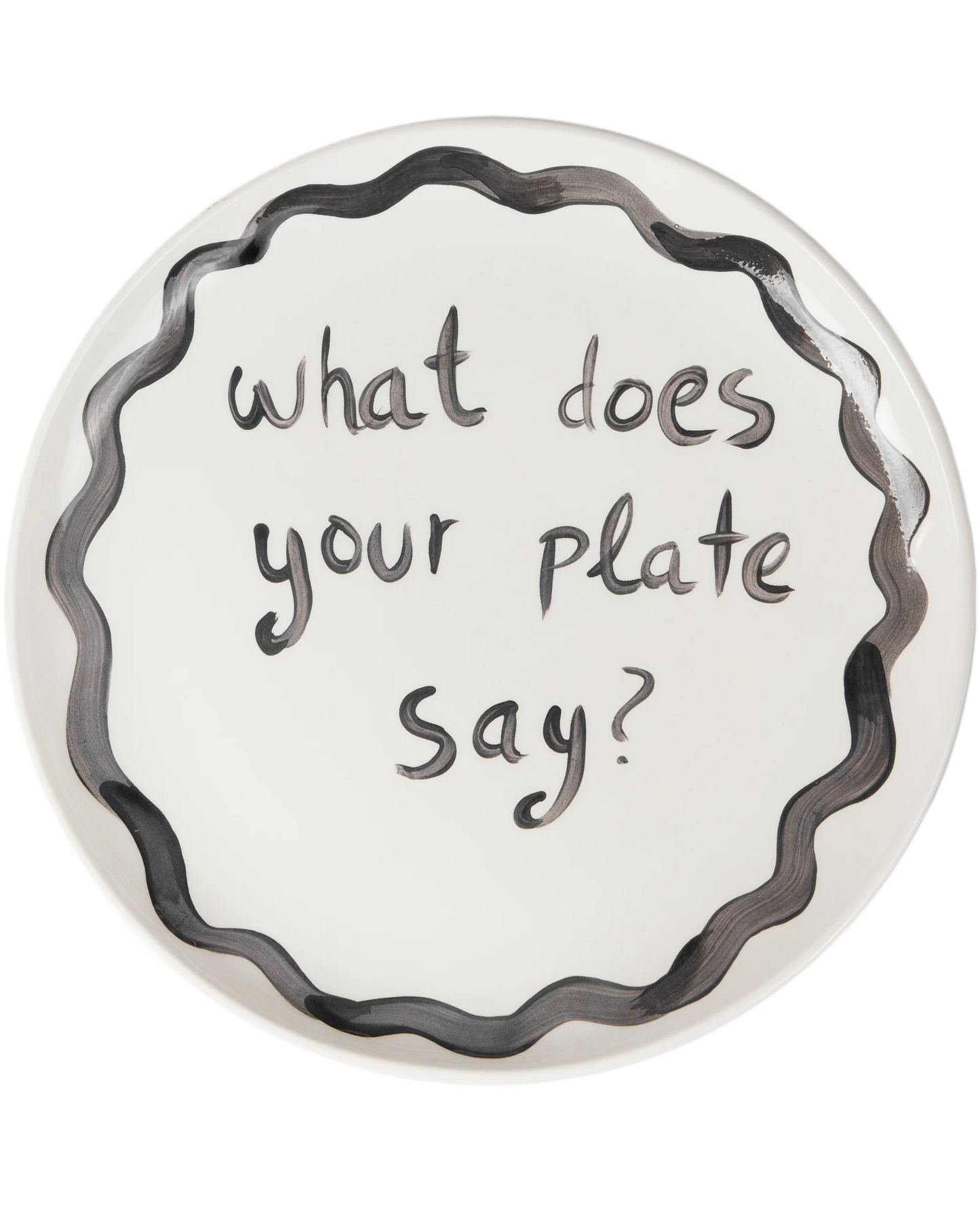 "What Does Your Plate Say" Plate