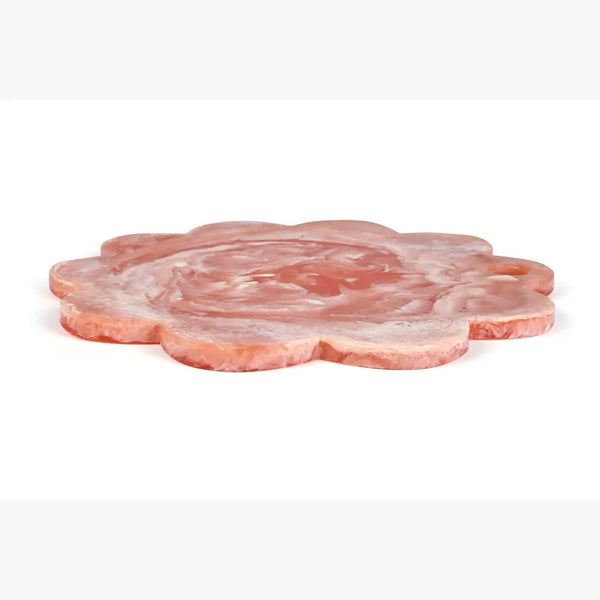 Scallop Resin Cheese Charcuterie Board,Pink  - 12 Inches