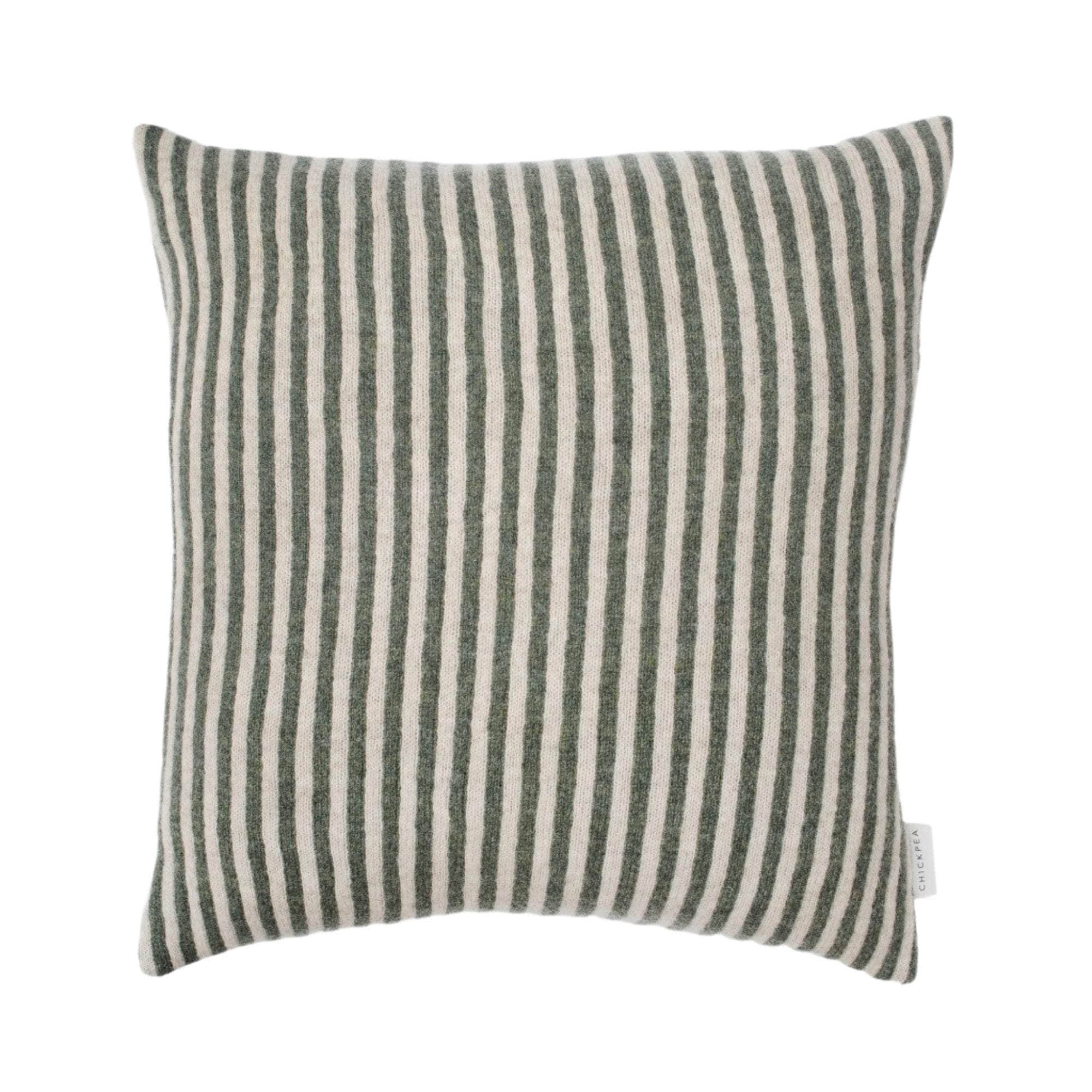 Green Bold Stripe Cushion