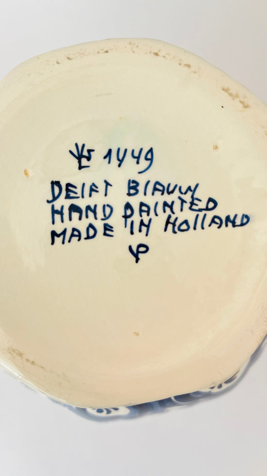 Antique Delft Bird Lamp