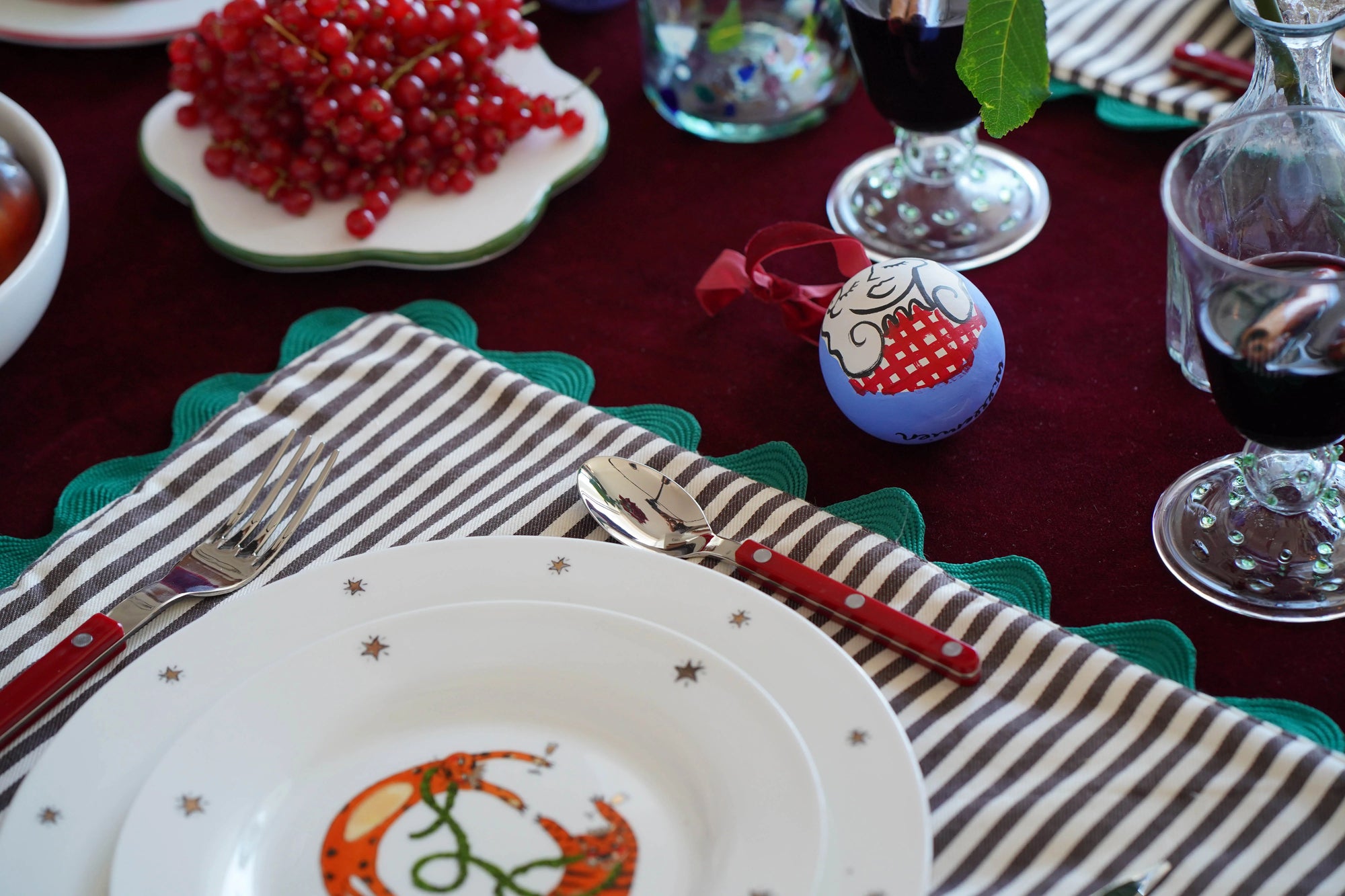 Hand Painted Ceramic Christmas Baubles