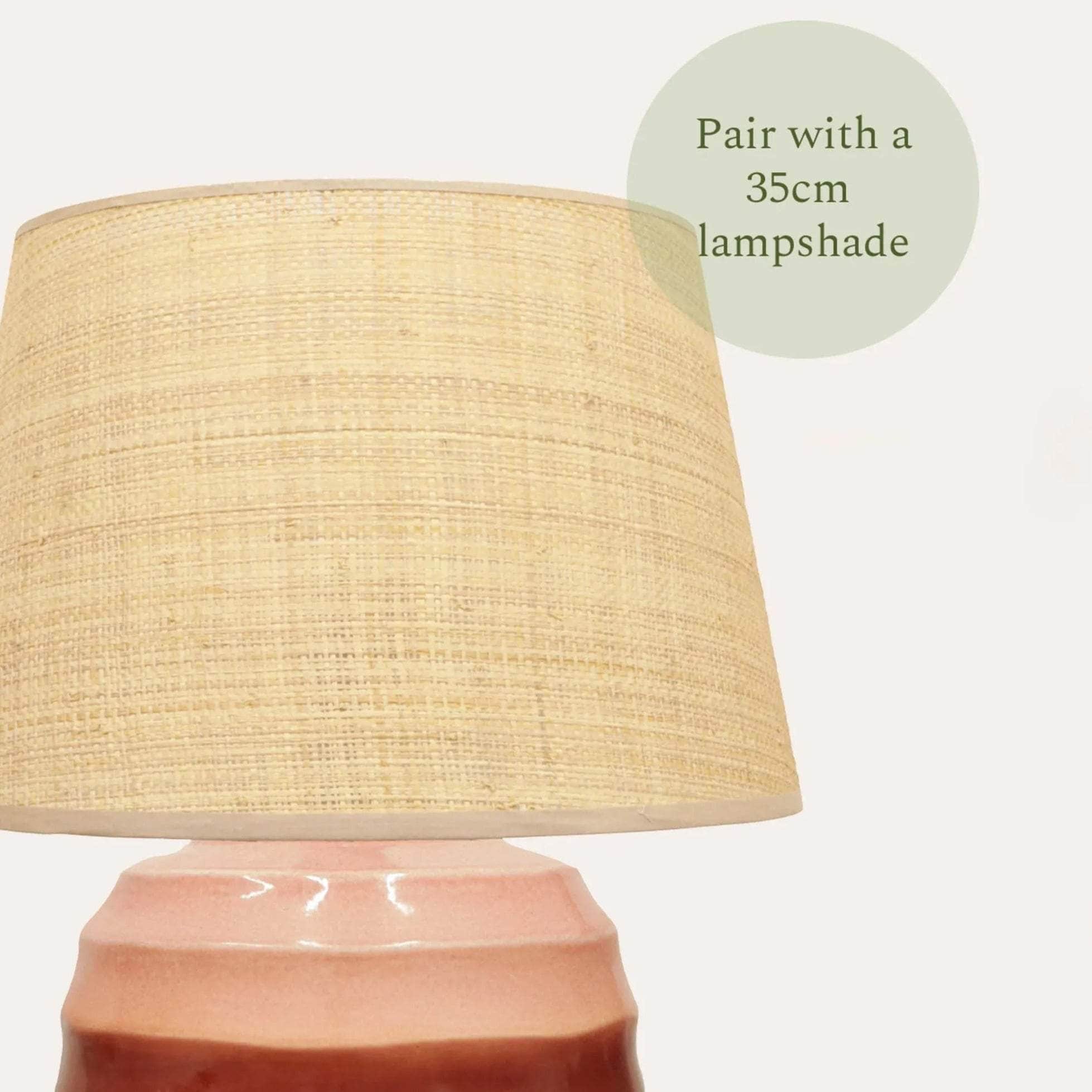 Beehive Ceramic Lamp - Red