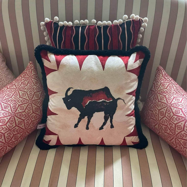 Bison Velvet Cushion
