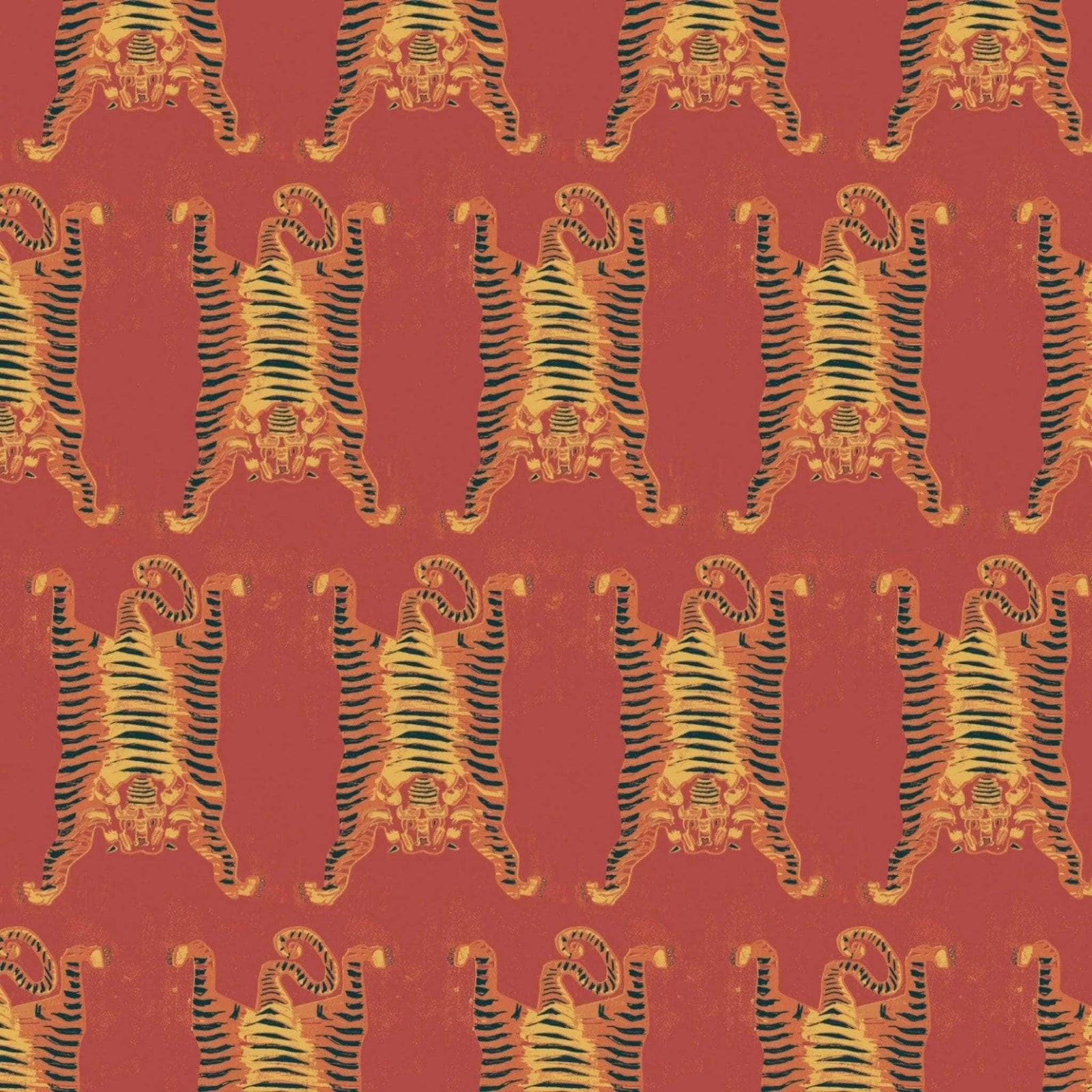 Tibetan Tiger Wallpaper - Burnt Orange