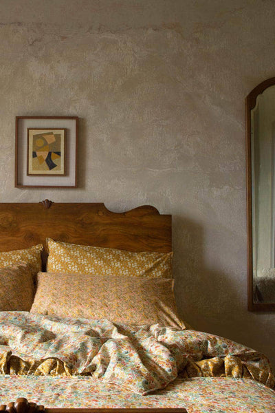 Bedding Made With Liberty Fabric Capel Mustard