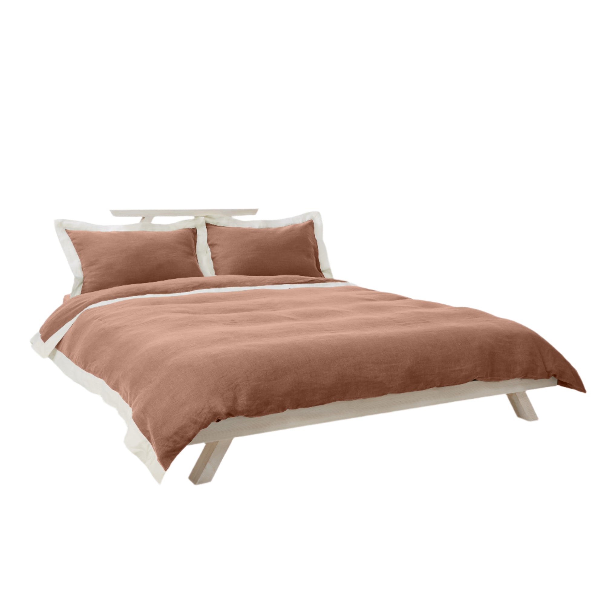 Linen Duvet Cover - Terracotta