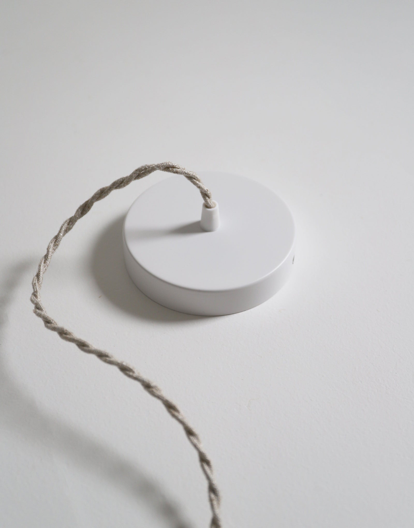 Olga Pleated Pendant Light in Beige Check Fabric with Turned Wood Finish