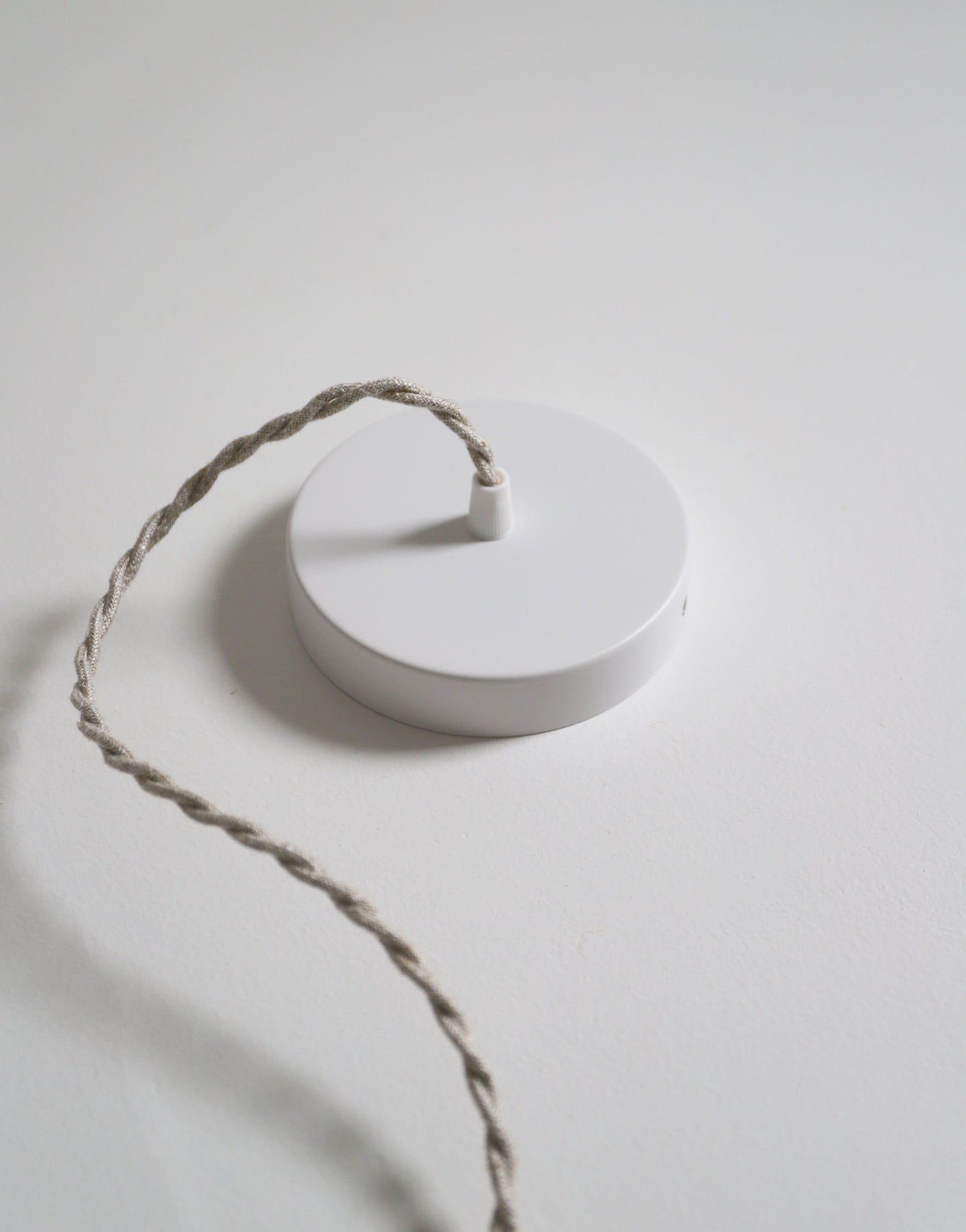 Olga Pleated Pendant Light in Beige Check Fabric with Turned Wood Finish