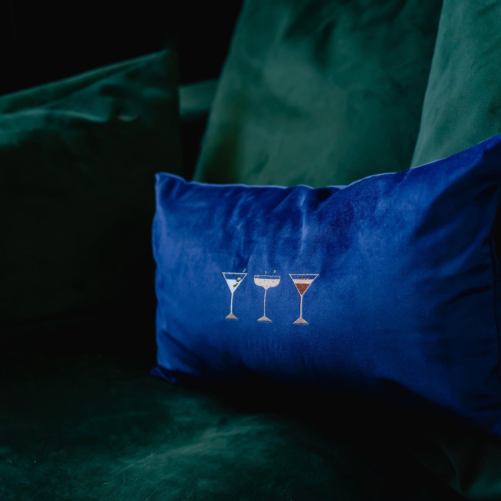 The Cocktail Cushion - Navy