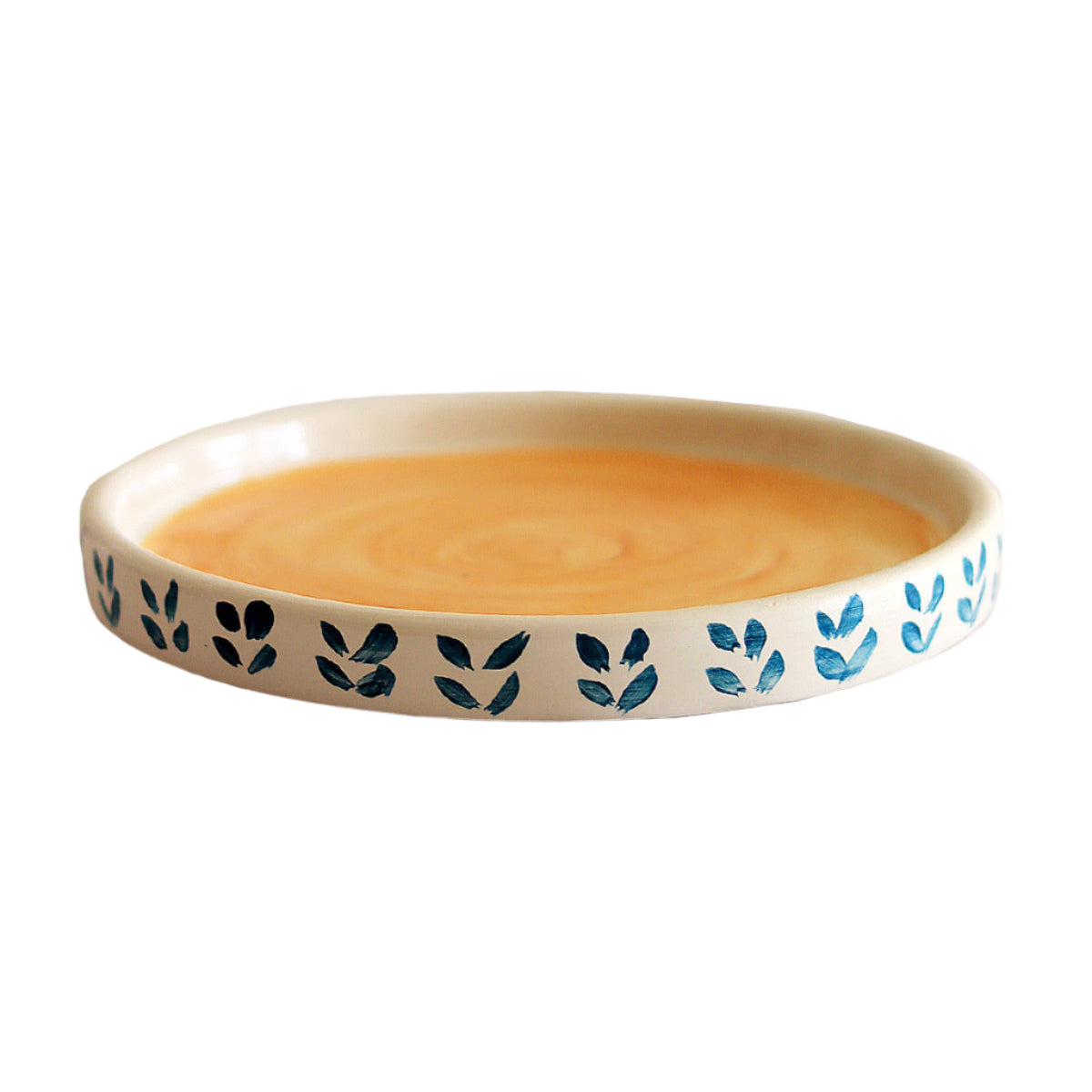 Yellow Handmade Ceramic Dessert Plate
