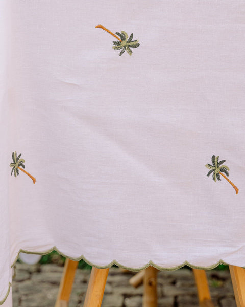 Palm Tree Embroidered Tablecloth