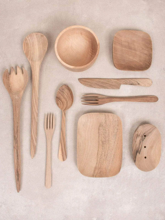 Walnut Wood Knife and Fork Set