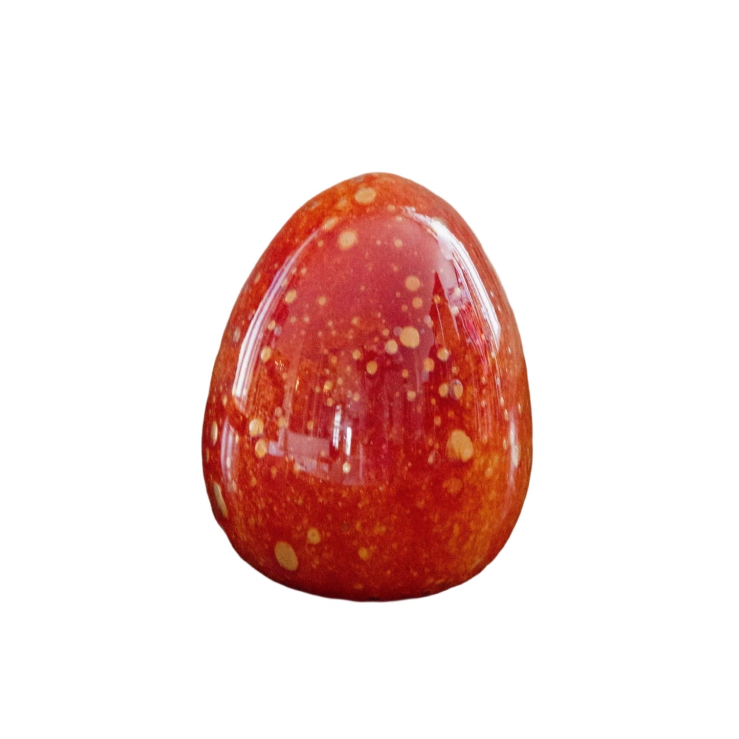 Anthologist Glass Easter Egg, Red and Gold, Large