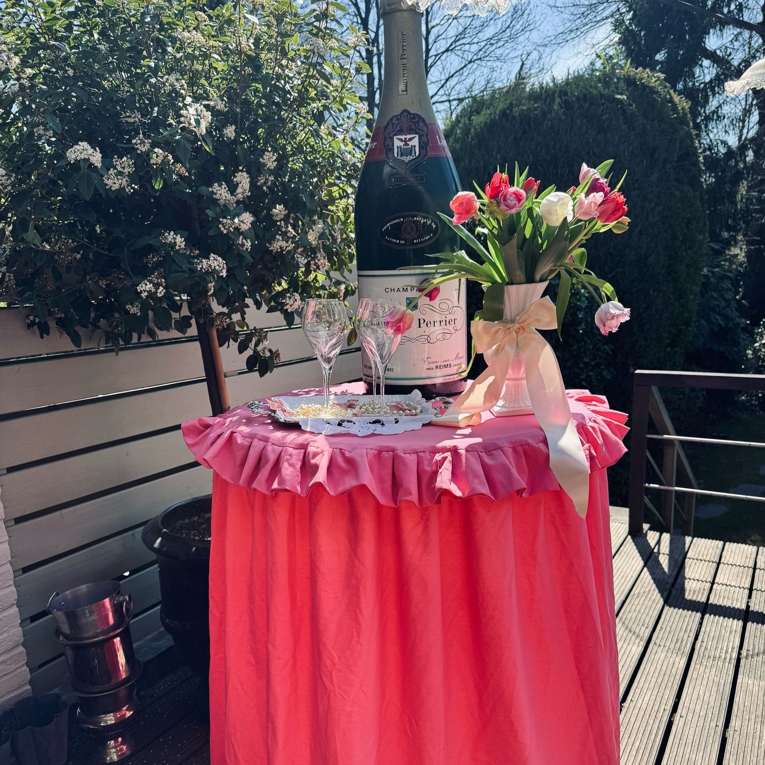 High Party Tablecloth Pink