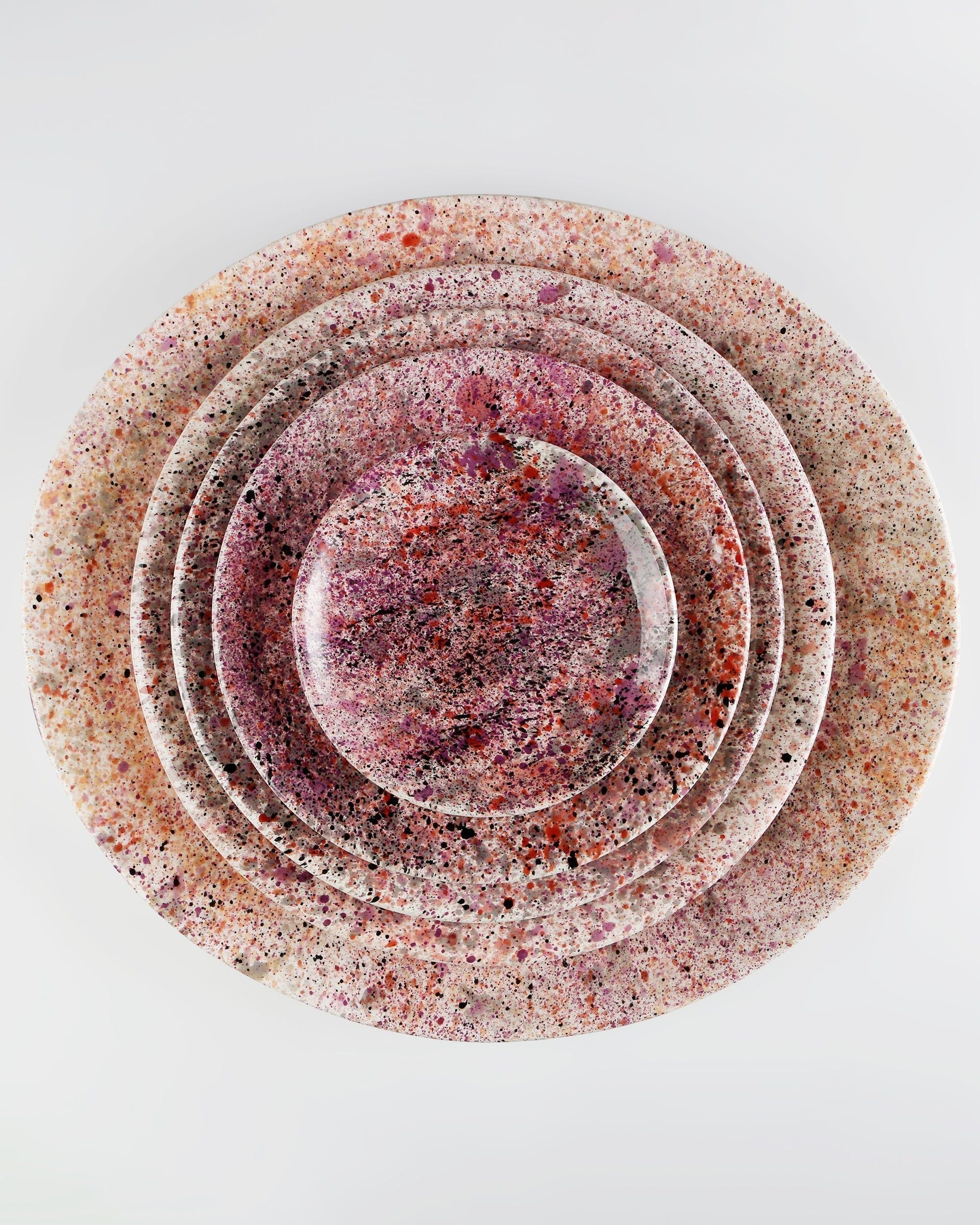 Black Rose Splatter Plate