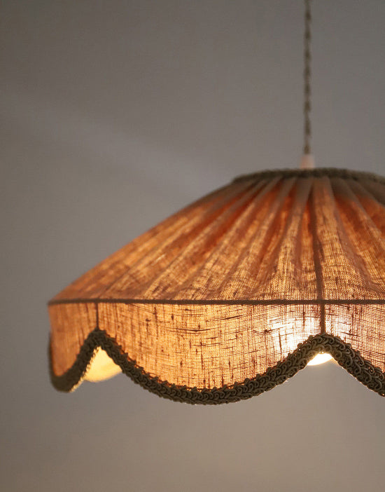 Floral-Shaped Pendant Light Solid Cosette “Classic Linen”