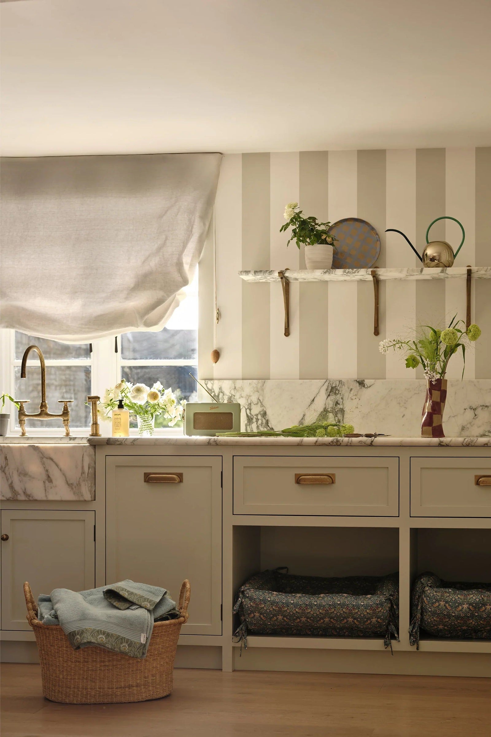 Border Edge Bath Mat made with Liberty Fabric QUEEN HERA