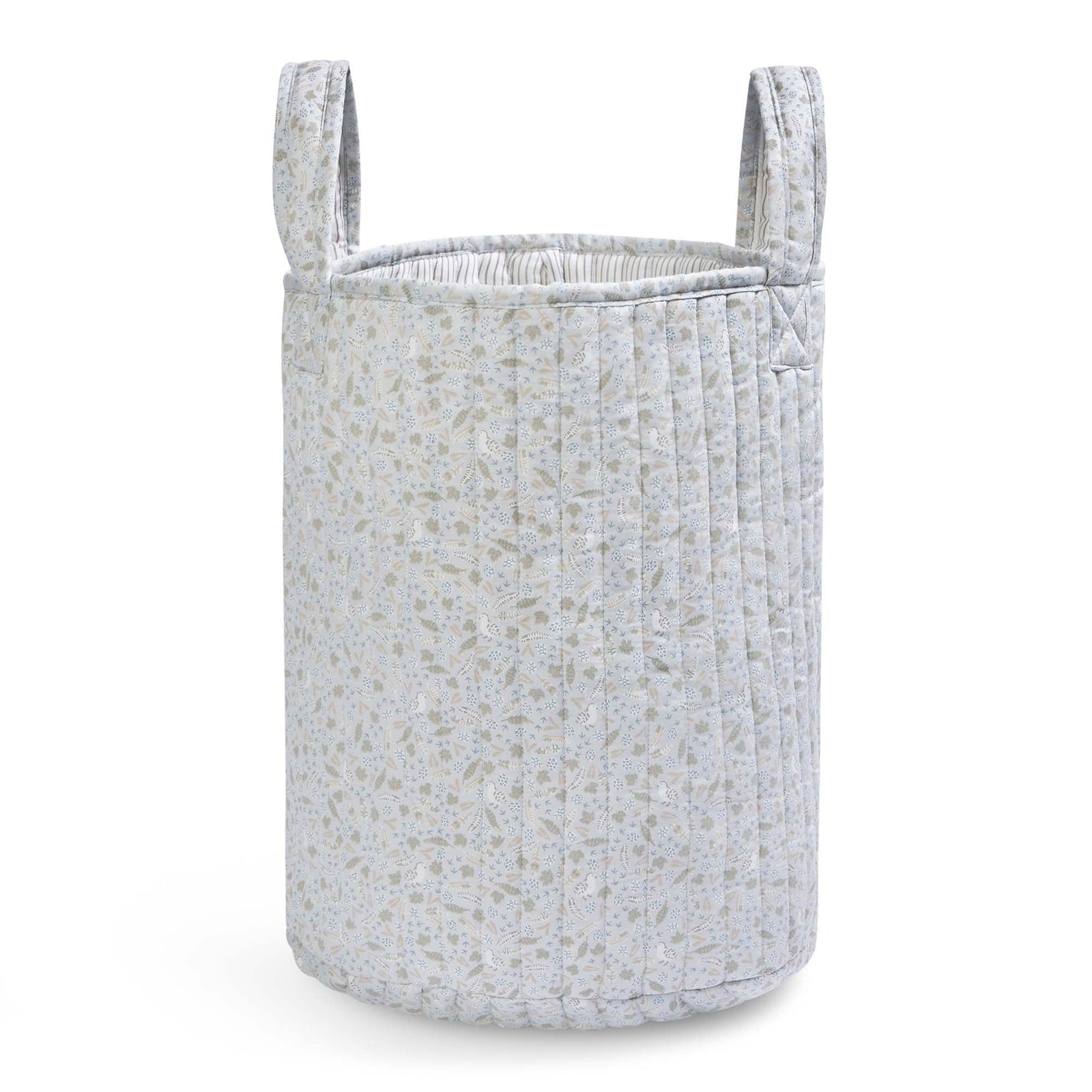 Large Quilted Storage Basket - Nature Trail / Stripe