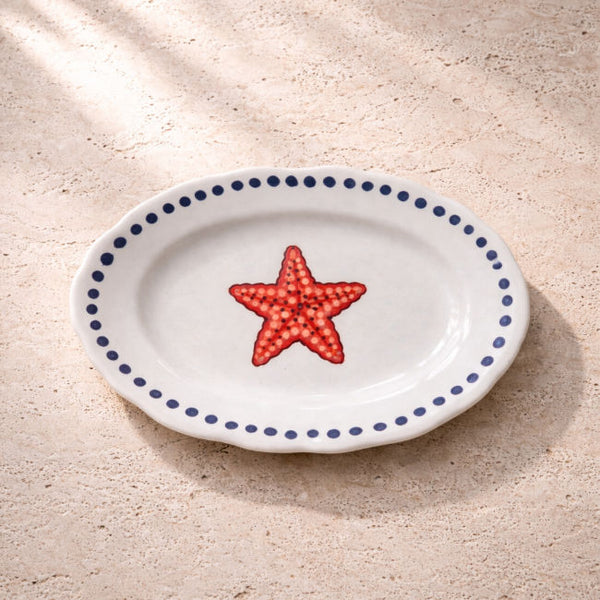 Estate Oval Platter Starfish - 32cm