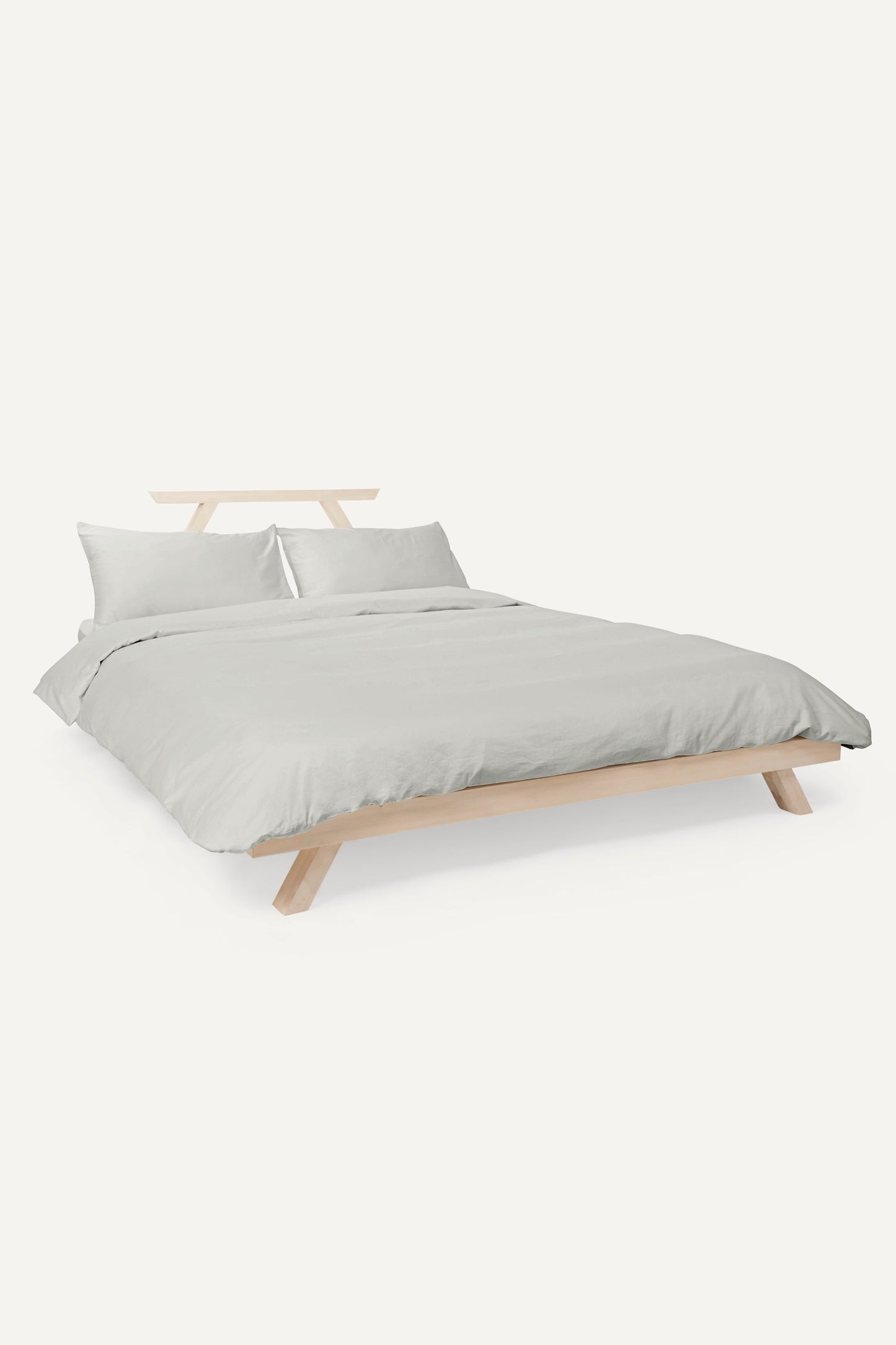 Sateen Organic Cotton Duvet Cover - Equinox Silver