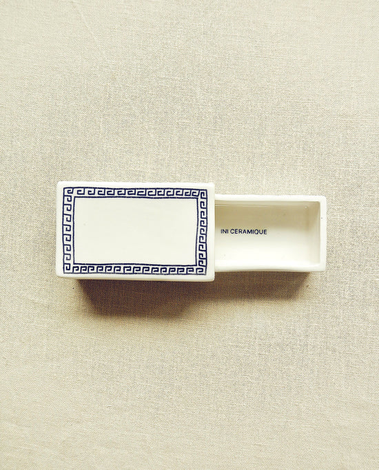 ‘Greek Pattern’ Ceramic Matchbox
