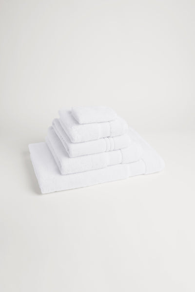 Organic Cotton Face Towel - Classic White