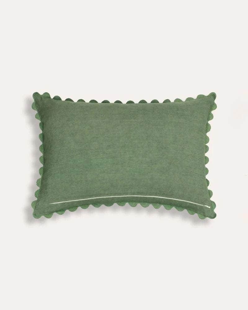 Viale Block Print Cushion - Green