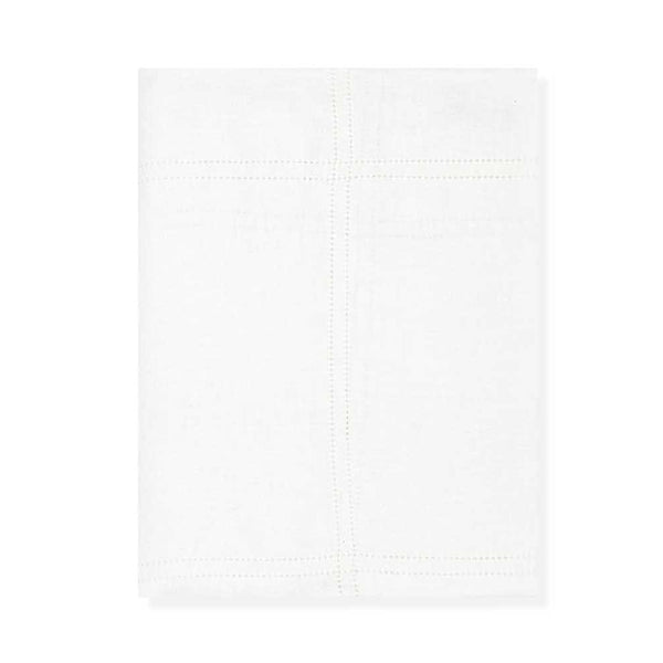 Double Hemstitch Check Round Tablecloth