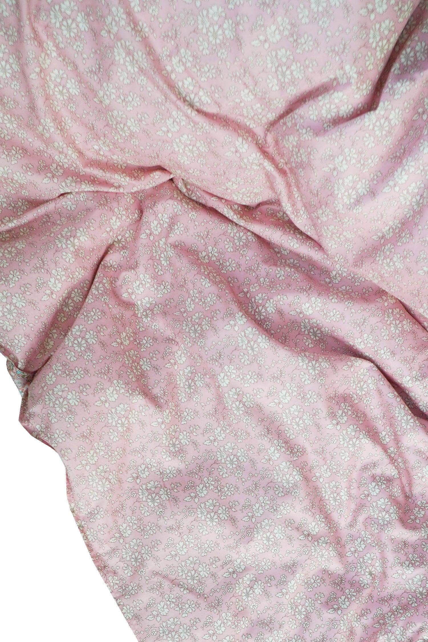 Reversible Heirloom Quilt Made With Liberty Fabric Michelle Lilac & Capel Pink