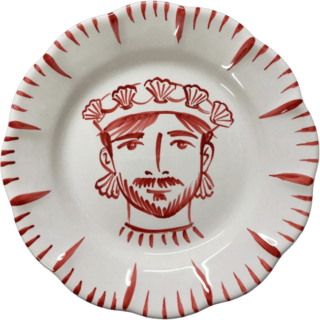 Re Di Sicilia Homme Coquillage Plate - 25cm