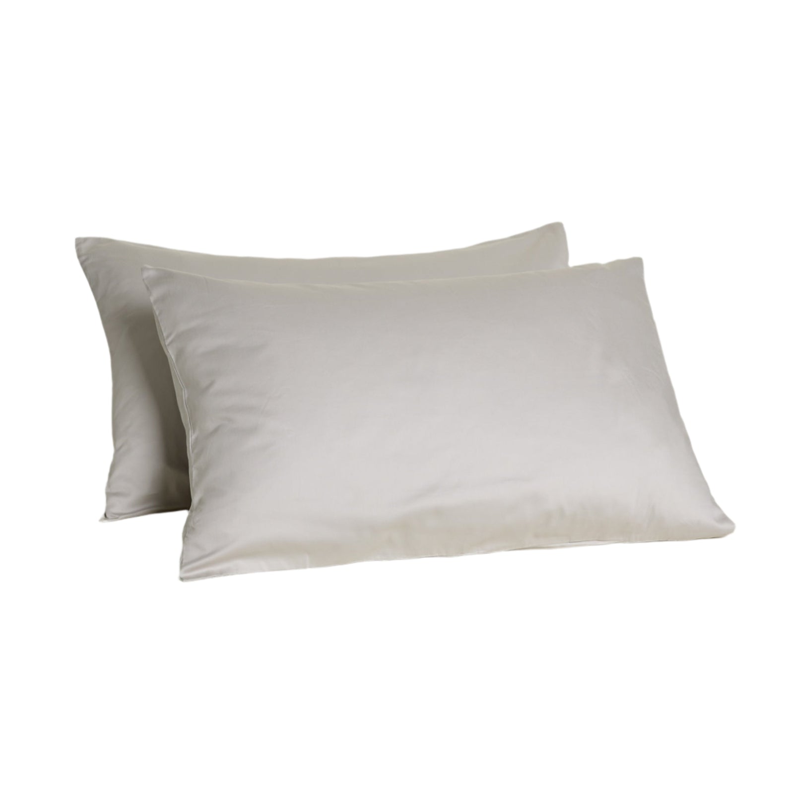 Sateen Organic Cotton Pillowcases - Equinox Silver