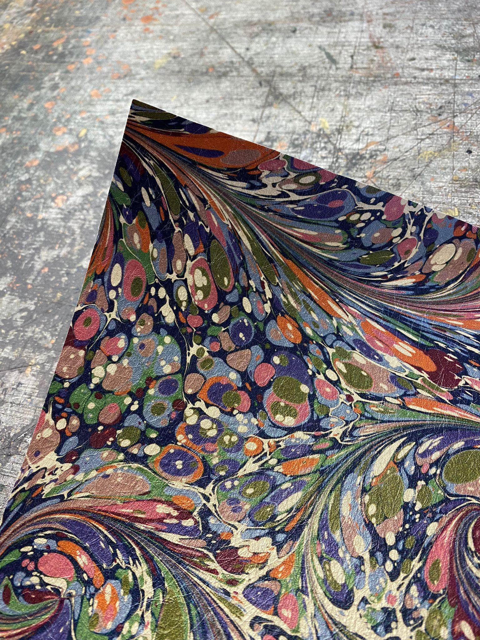 Marbled Wallpaper - 'Dusk' Col: 'Tourmaline'- Mica Coated Non-Woven