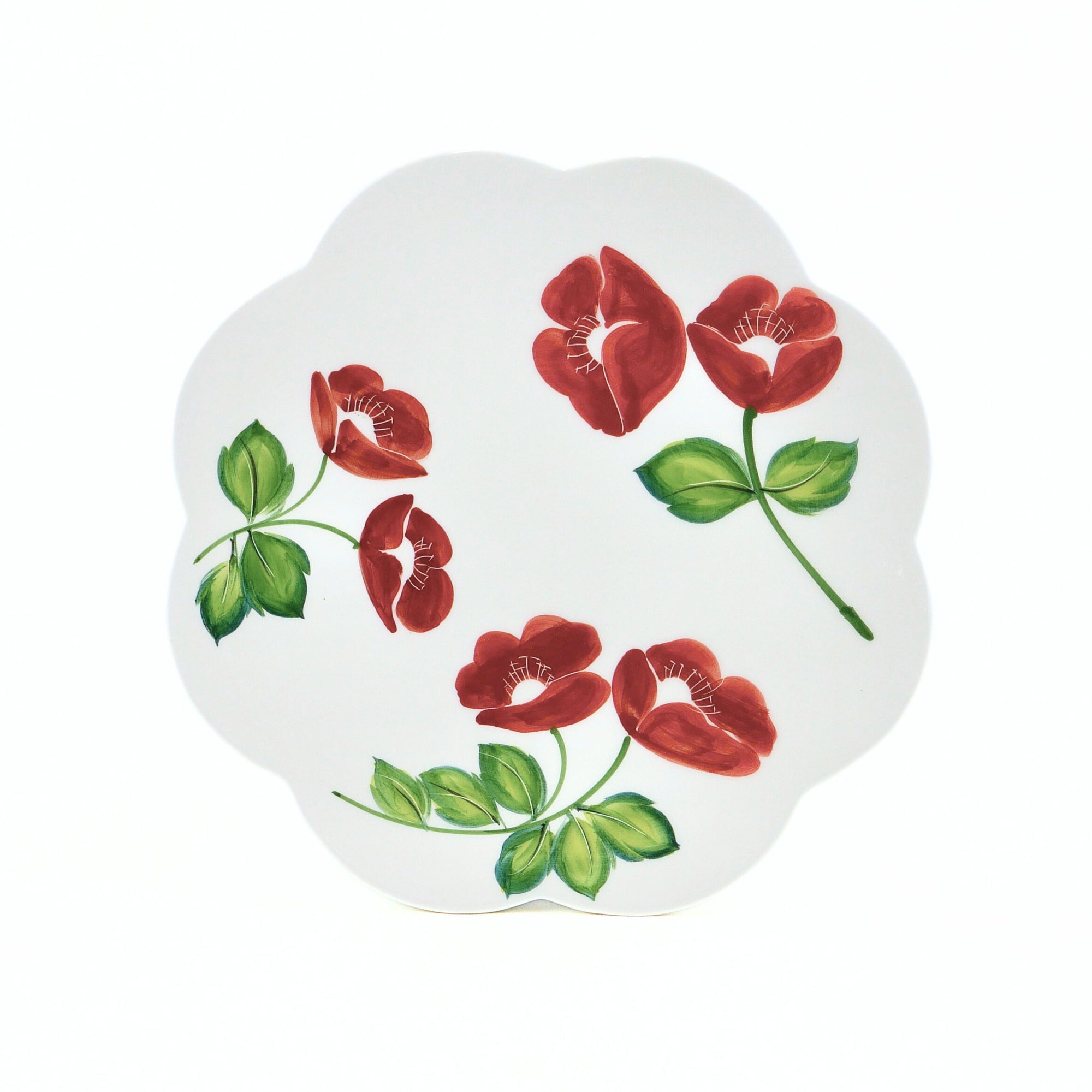 Scarlet Scalloped Dinner Plate