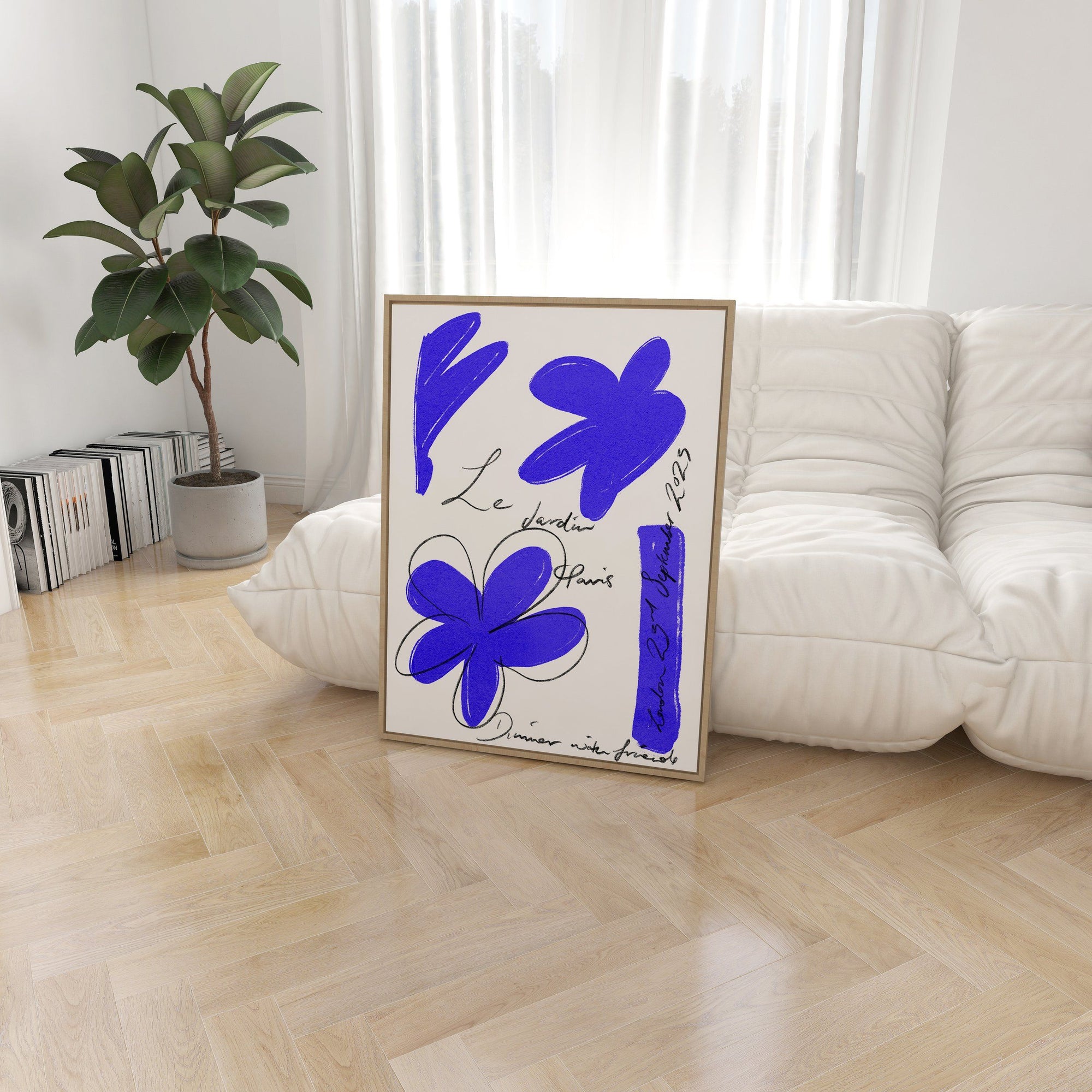 Le Jardin Blue Art Print