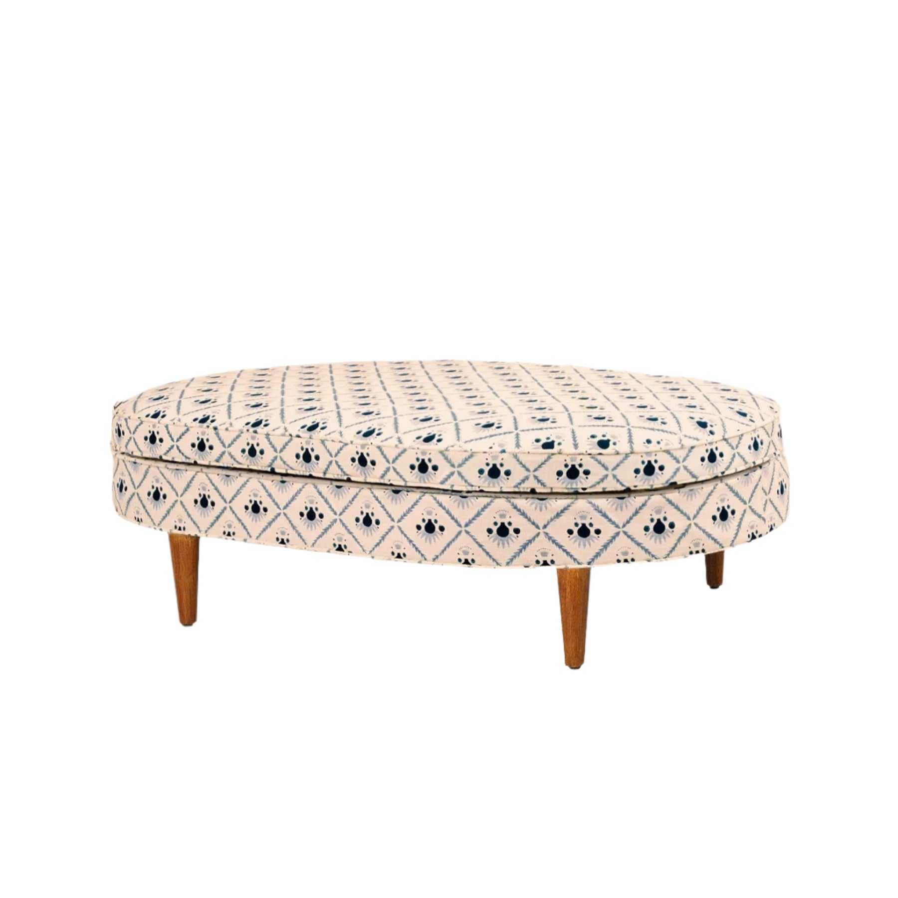 Carlotta Ottoman, Oxford Blue